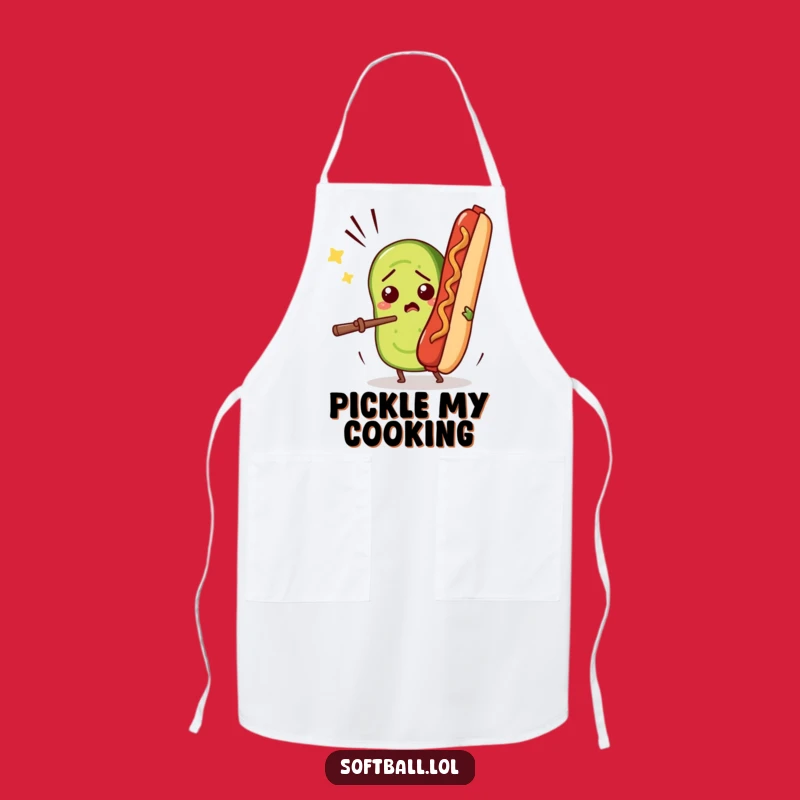 Funny Pickle vs Hot Dog Apron: Cook Up Laughs with This Foodie Gift!