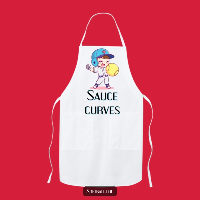 Funny Softball Wink Apron: Cook with Confidence & Humor