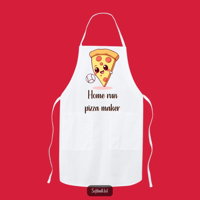 Funny Pizza Baseball Apron - Kitchen Fun & Hilarious Gift
