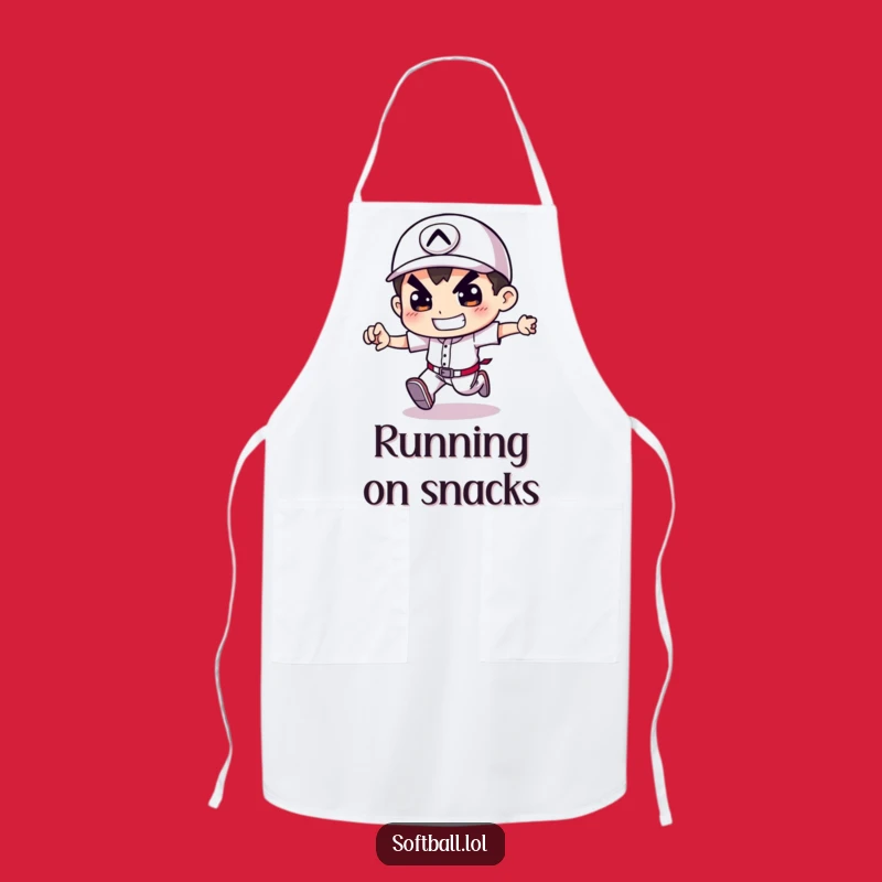 Funny Baseball Apron - Determined Runner Kitchen Wear, Hilarious Cooking Gift