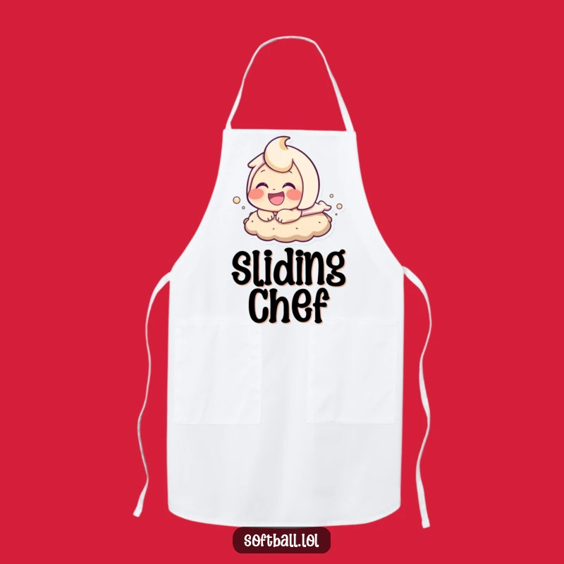 Funny Baseball Sloth Bear Apron - Kitchen Fun for Sports Fans