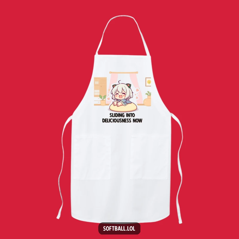 Funny Sliding Home Apron: Sports Kitchen Action, Perfect Funny Cook or Grill Gift