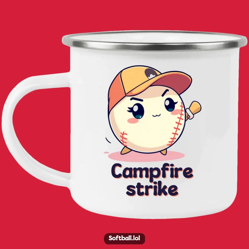 Funny Pitching Softball Camping Mug - Focused Adventure Fuel