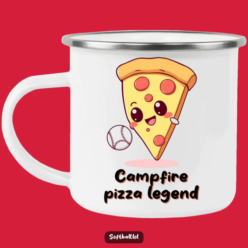 Funny Pizza Baseball Camping Mug - Adventure Fuel & Hilarious Gift