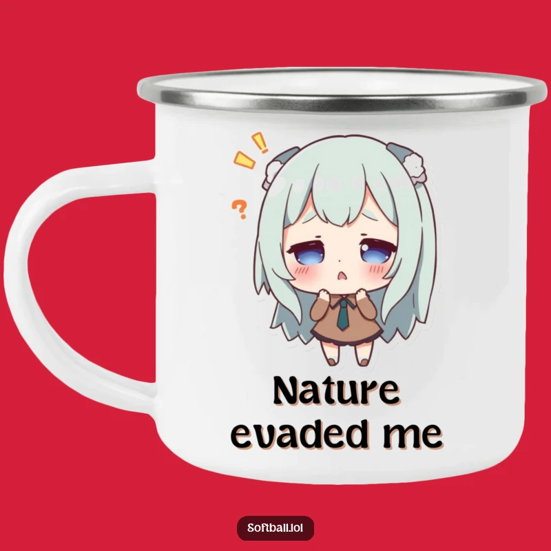 Funny Missed Hit Surprise Camping Mug - Outdoor Laughs with Character