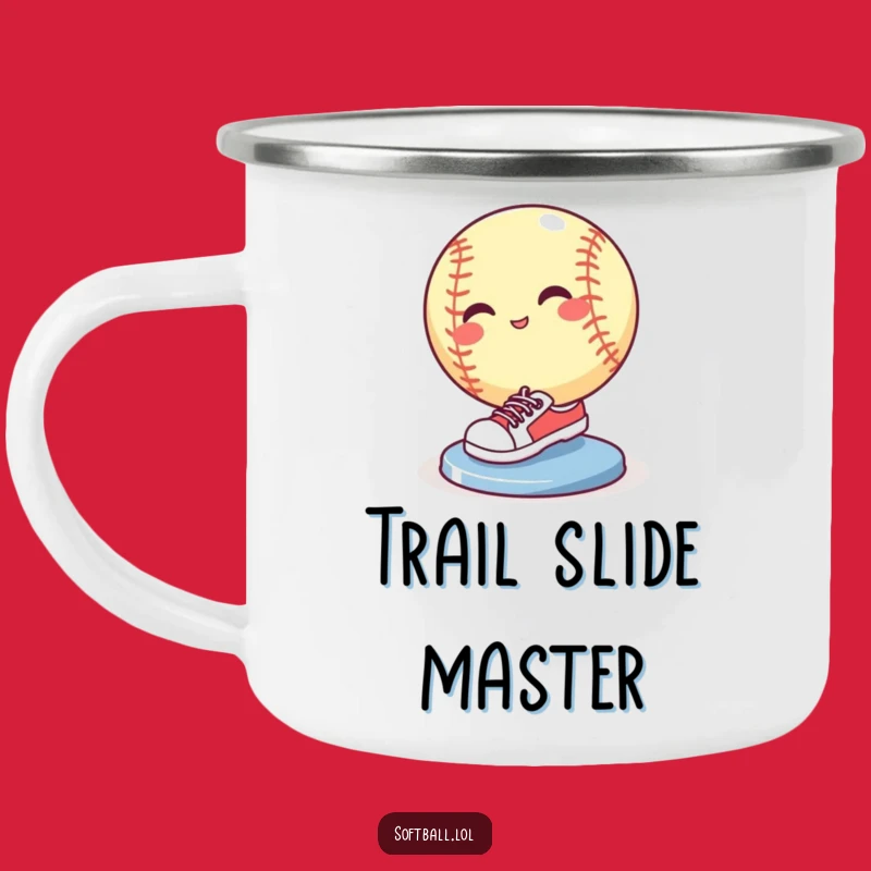 Funny Softball Sliding Camping Mug - Durable & Hilarious Outdoor Gift