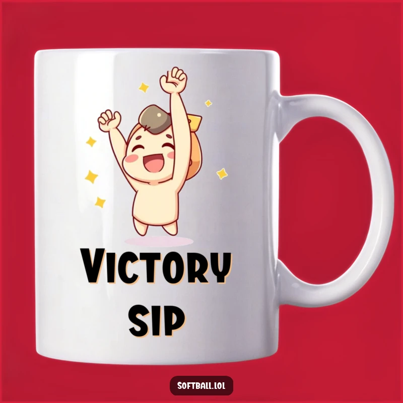 Funny Baseball Fan Mug: Joyful Character Hit, Perfect Funny Gift