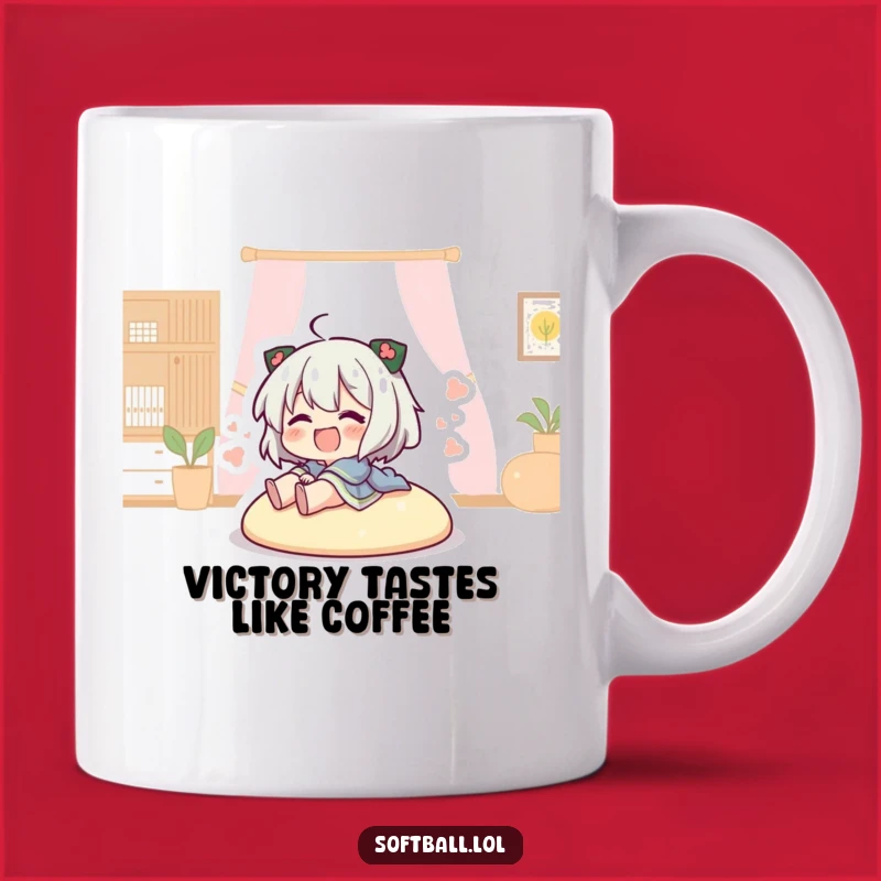 Funny Sliding Home Base Mug: Joyful Character Action, Perfect Funny Sports Gift