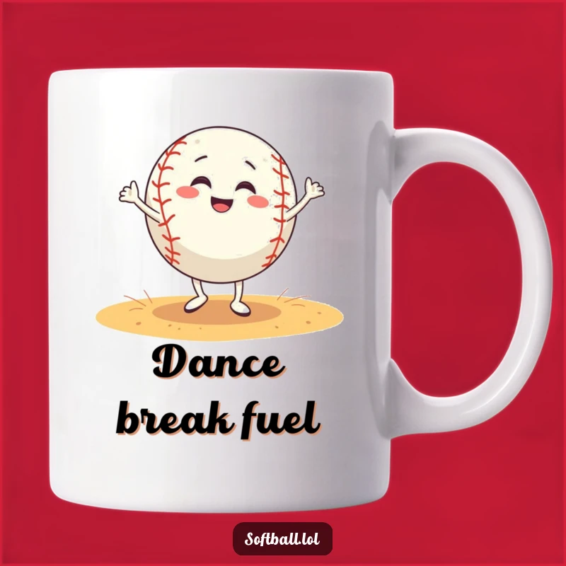Funny Softball Dance Mug: Hilarious Sports Gift for Player & Fan