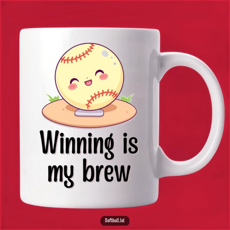 Funny Softball Home Plate Sliding Mug - Baseball Humor Gift