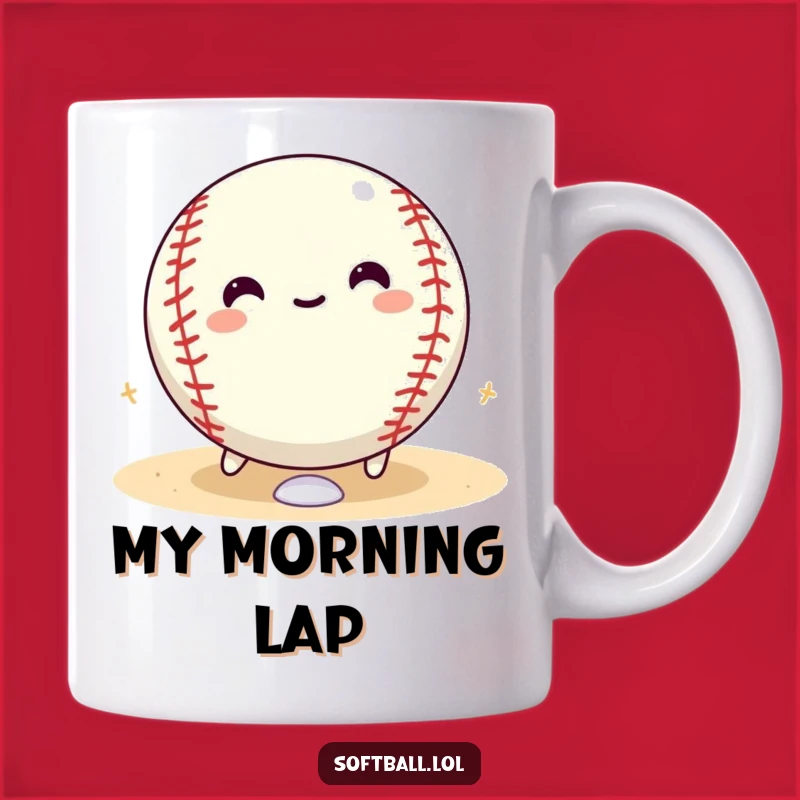 Funny Softball Joy Mug: Glee Rolling Bases Gift for Players