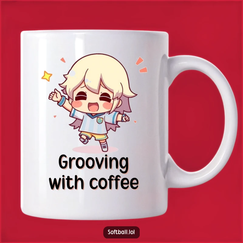 Funny Victory Dance Mug - Silly Character Celebration Gift for Winners