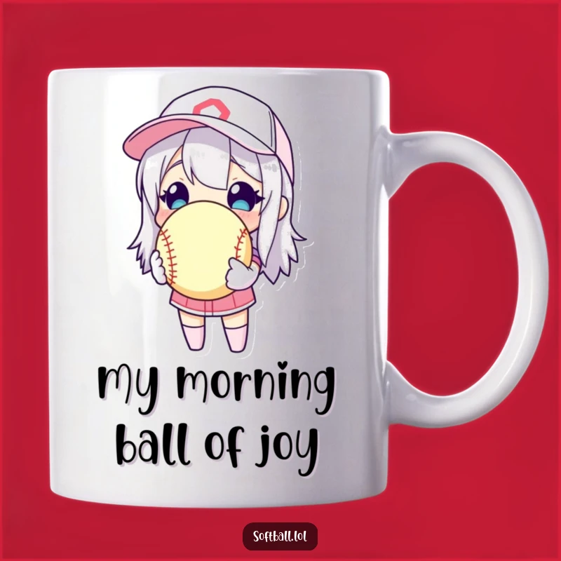 Funny Softball Possession Mug: Character's Prize Ball, Perfect Funny Softball Gift
