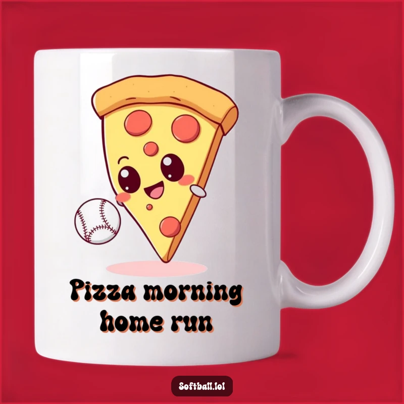Funny Pizza Baseball Mug - Googly Eyes & Hilarious Gift for Sports Fans