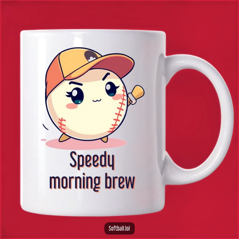 Funny Pitching Softball Mug - Determined Strike Gift for Athletes