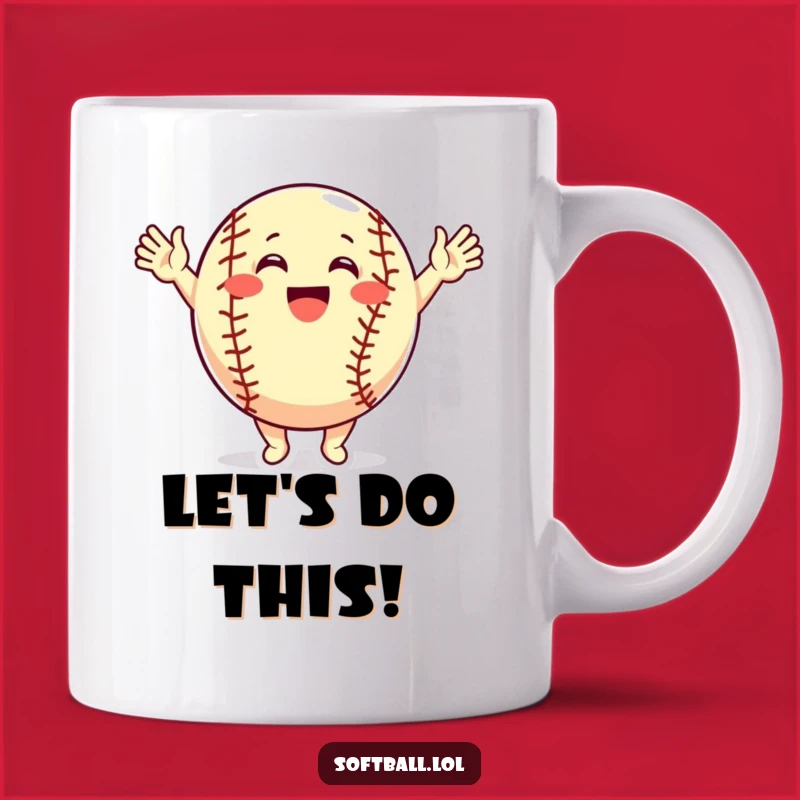 Victory Softball Funny Mug: Cheering Arms, Perfect Celebration Gift