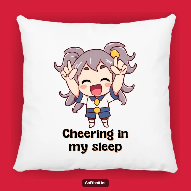 Funny Cheerful Character Pillow - Comfy Cushion for Enthusiastic Comfort