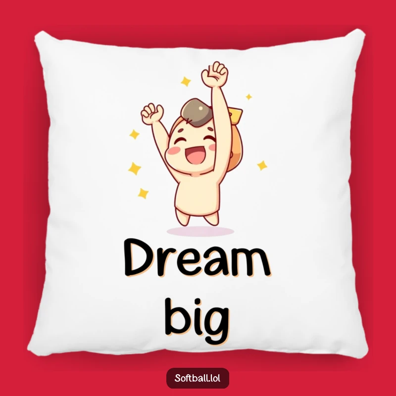 Funny Baseball Fan Pillow: Joyful Character Hit Cushion, Cozy Funny Gift