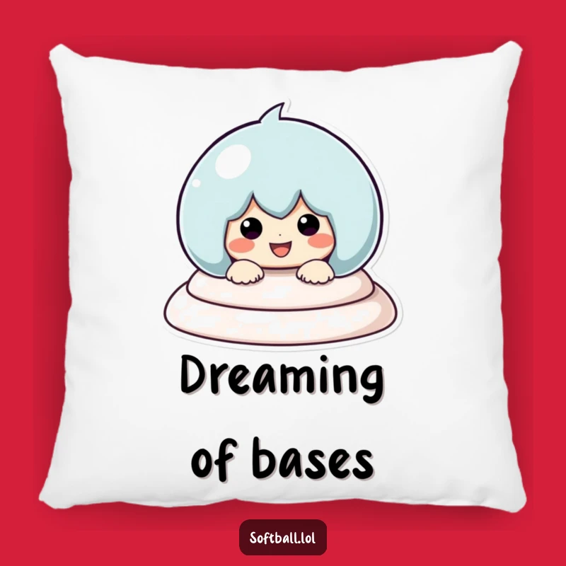 Funny Sliding Baseball Pillow: Kawaii Character Comfy Cushion, Adorable Funny Gift