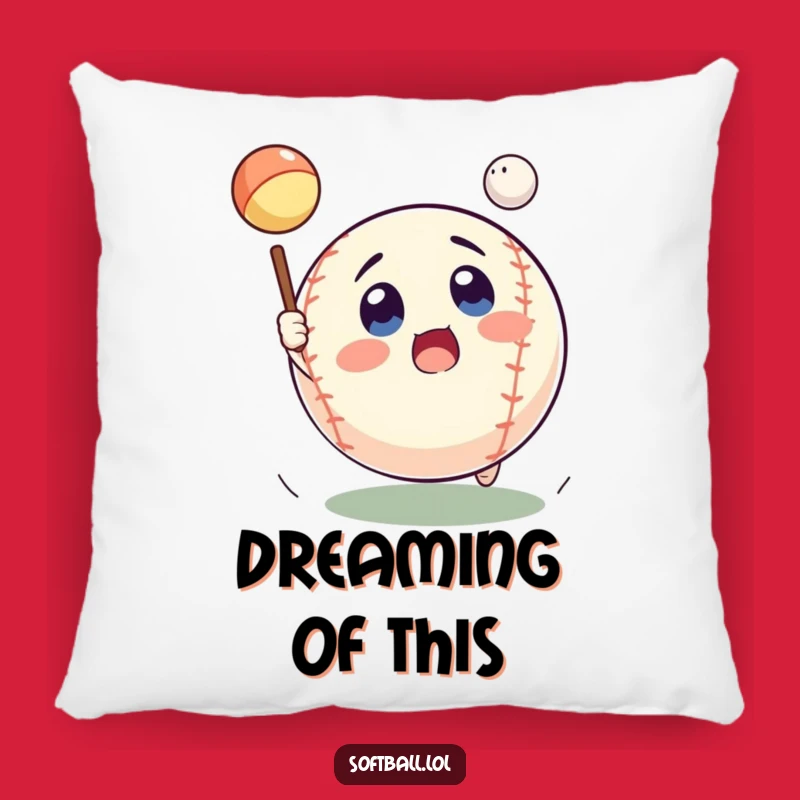 Funny Surprised Softball Pillow - Comfy & Hilarious Catch Accent