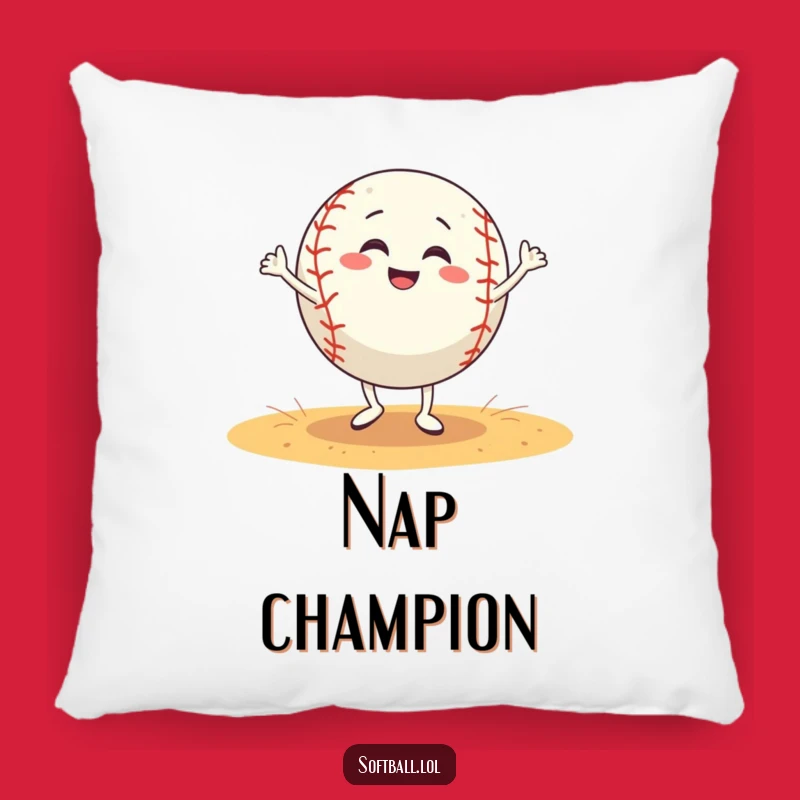 Funny Softball Dance Pillow: Comfy & Hilarious Sports Accent Pillow