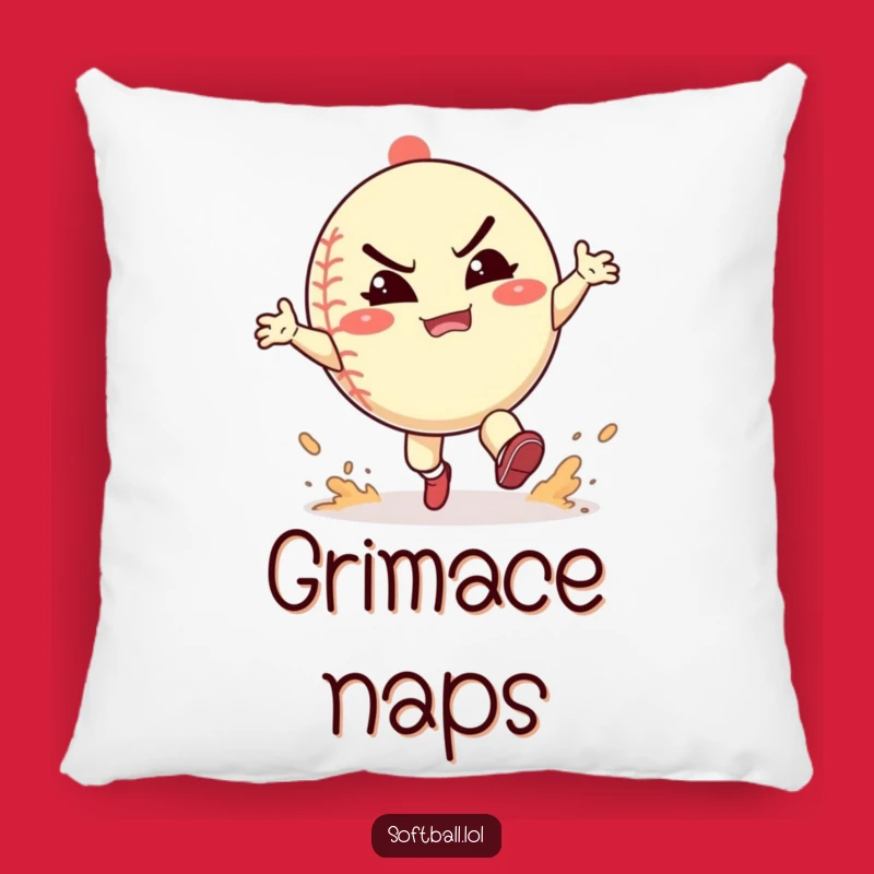 Funny Softball Dust Kick Pillow: Playful Character Comfort, Cozy & Humorous Funny Gift