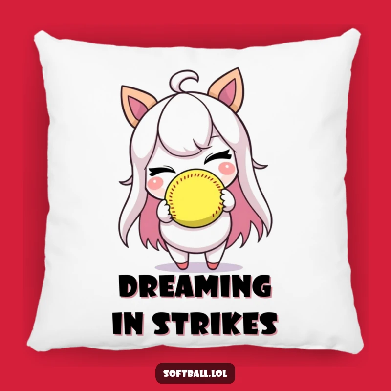 Funny Softball Pillow - Comfy Winking Player Cushion, Perfect Cozy Gift