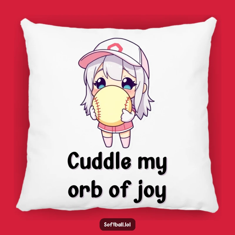 Funny Softball Possession Pillow: Cozy Ball Accent, Adorable Funny Throw Pillow Gift