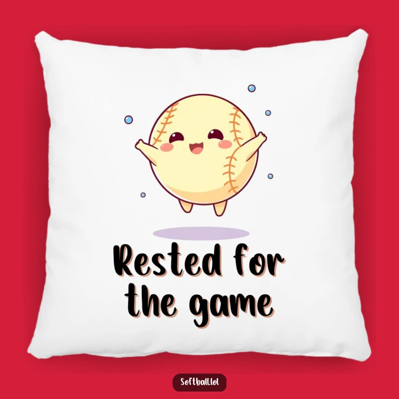 Funny Softball Star Jump Pillow - Comfy Sports Decor Accent