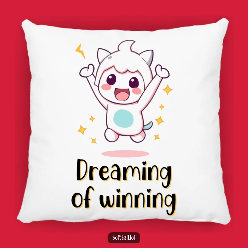 Funny Victory Jump Pillow: Kawaii Character Comfy Cushion, Adorable Funny Gift