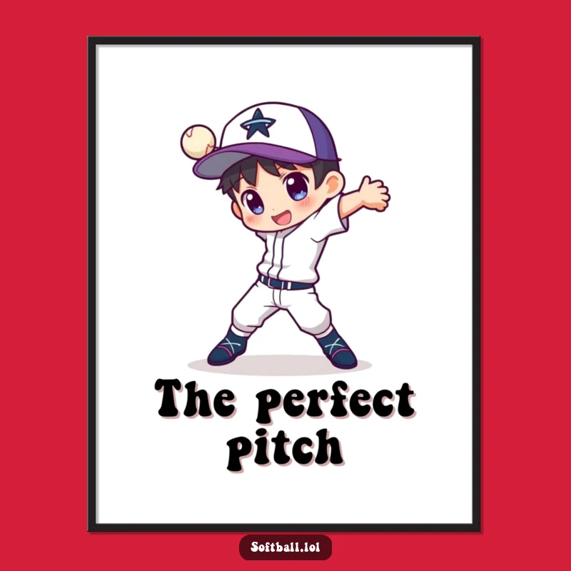 Funny Pitcher Digital Print: Dynamic Art, Instant Download