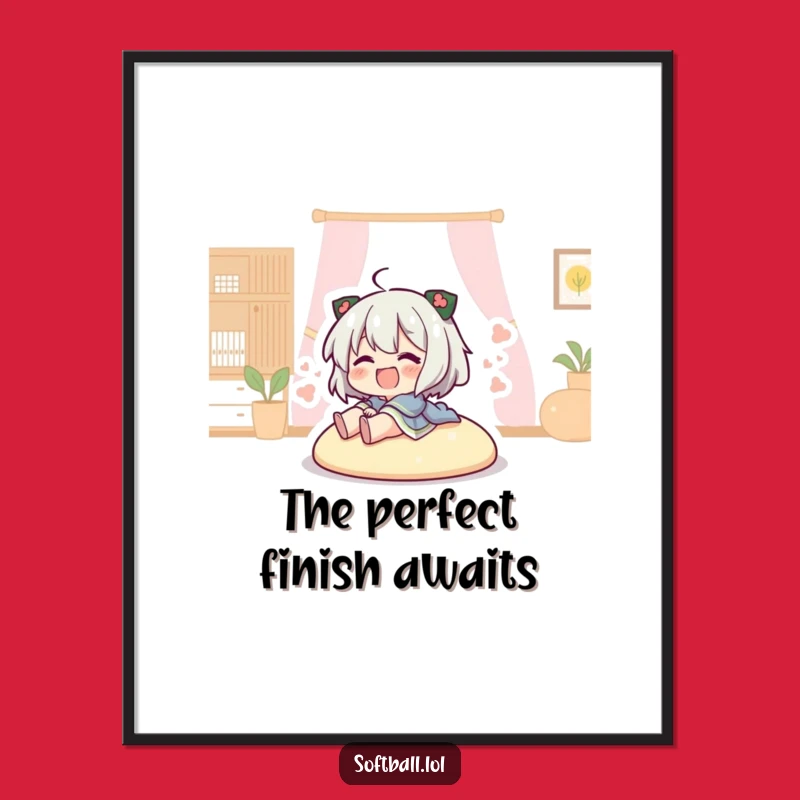 Funny Sliding Home Digital Art: Dynamic Sports Action, High-Quality Funny Print Gift