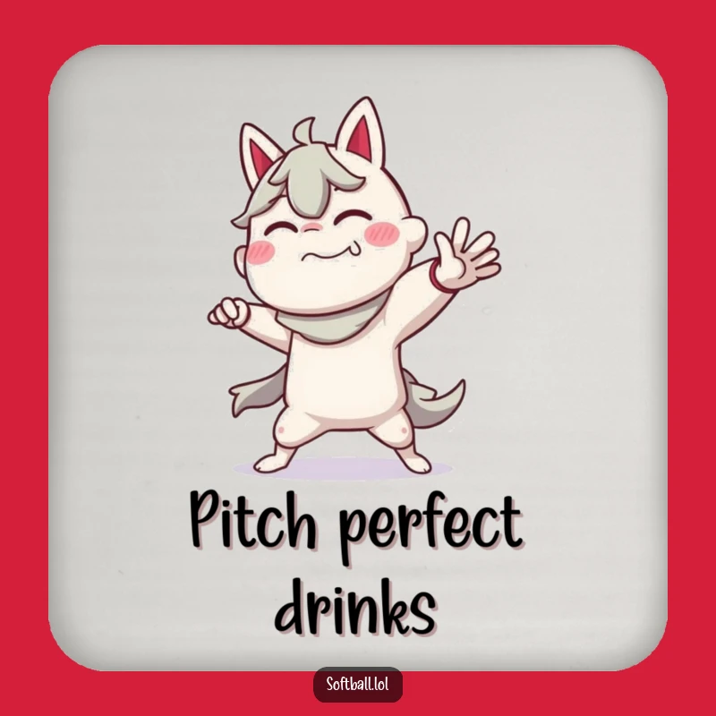 Funny Pitcher Pose Coaster Set: Protect Your Surfaces with Baseball Flair