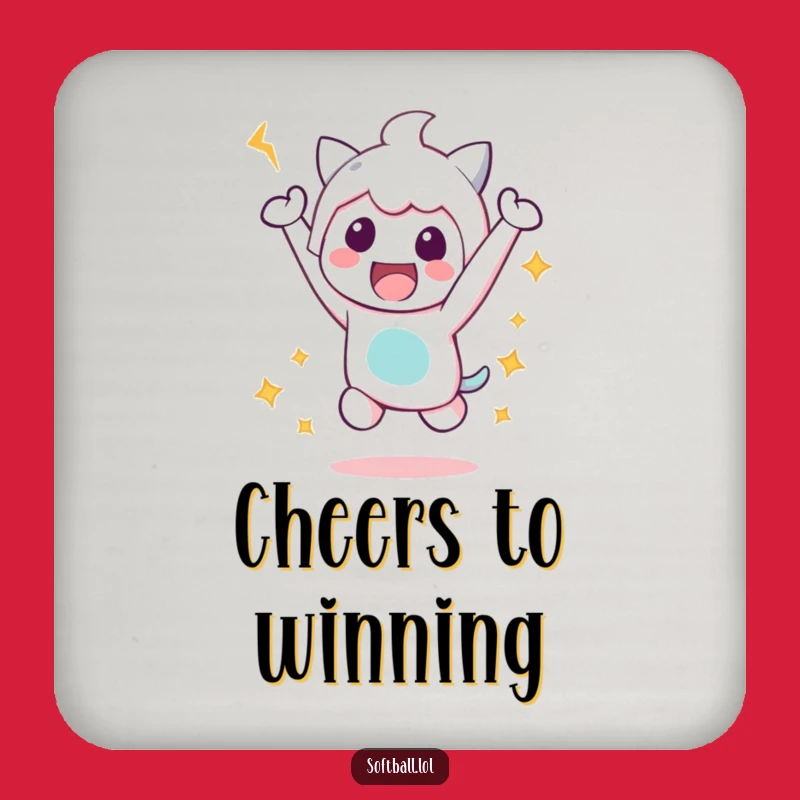 Funny Victory Jump Coaster: Kawaii Character Drink Protector, Lovely Funny Gift