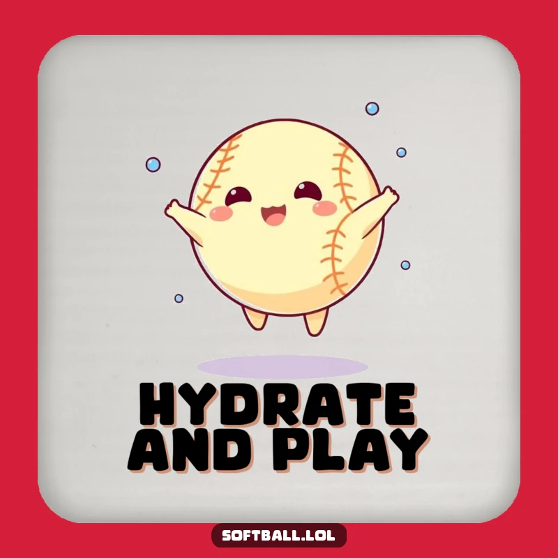 Funny Softball Star Jump Coaster Set - Protect Surfaces with Sports Humor