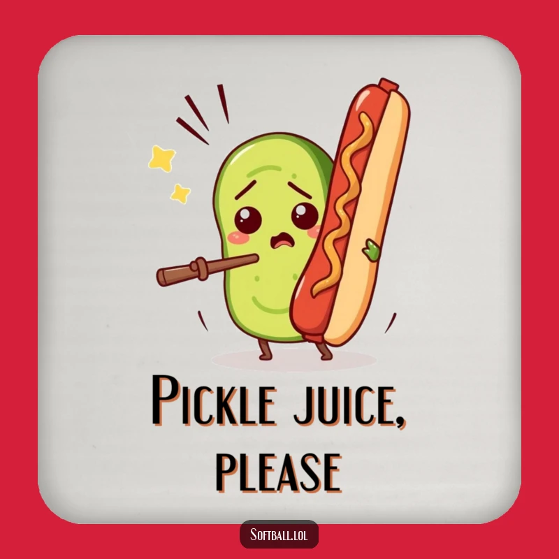 Funny Pickle vs Hot Dog Coaster: Protect Surfaces with This Foodie Gift!