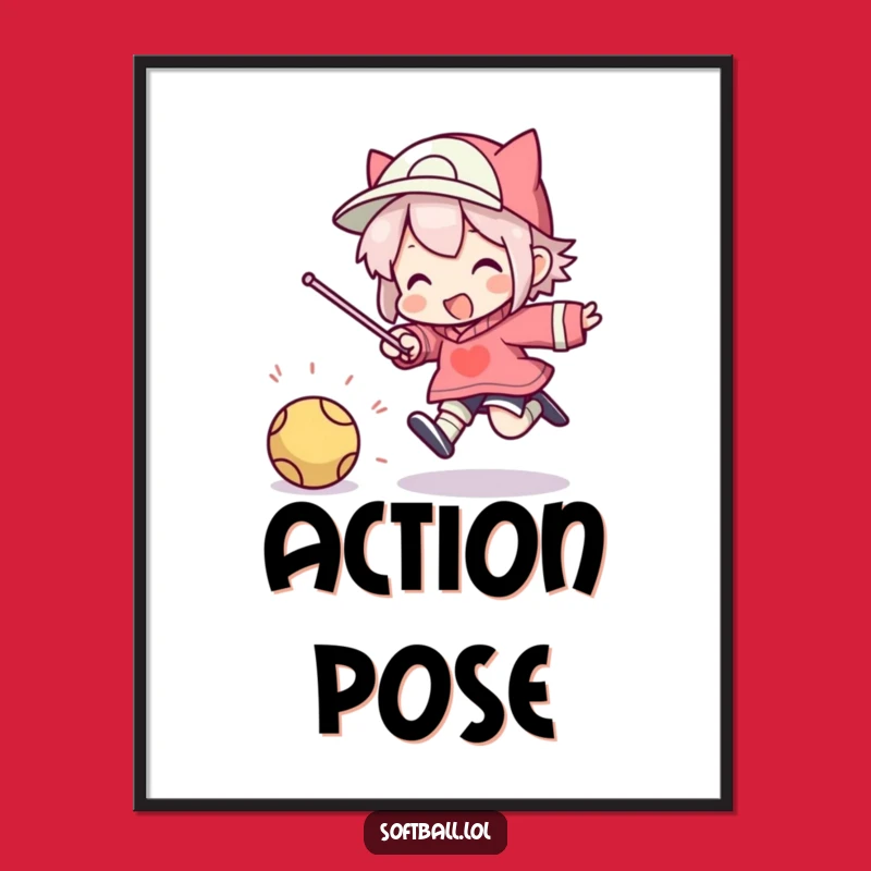 Funny Jumper Poster: Action Shot Art, Perfect Sports Funny Gift!