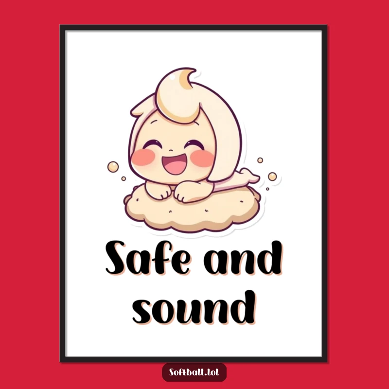 Funny Baseball Sloth Bear Poster - Action-Packed Wall Art for Fans