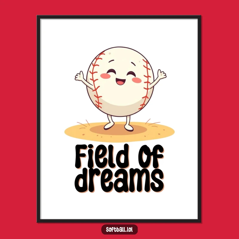 Funny Softball Dance Poster: Hilarious Sports Decor for Your Wall