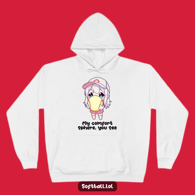 Cozy Funny Softball Possession Hoodie: Character's Prized Ball Gear, Ultimate Funny Fan Gift