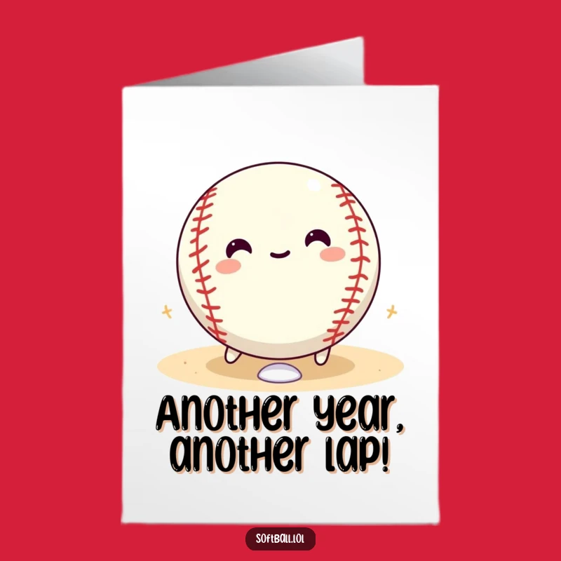 Free Printable Birthday Card: Glee-ful Softball Rolling, Perfect Downloadable Humor!