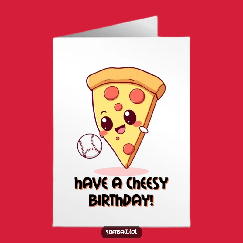 Free Printable Birthday Card: Pizza Catcher Fun - Funny Downloadable Gift