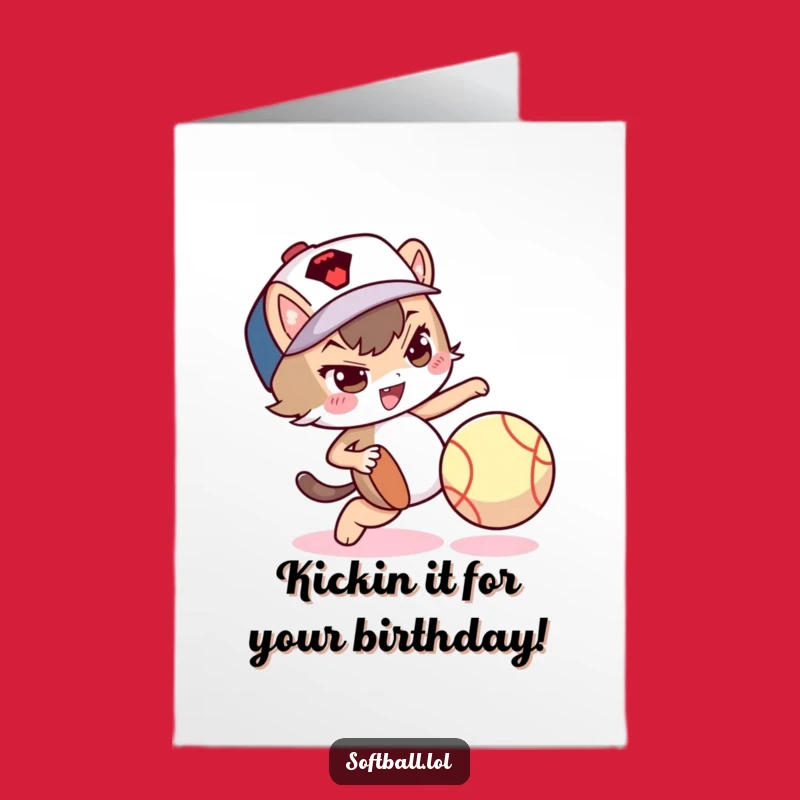 Free Printable Birthday Card: Mischievous Dribbler Character Funny