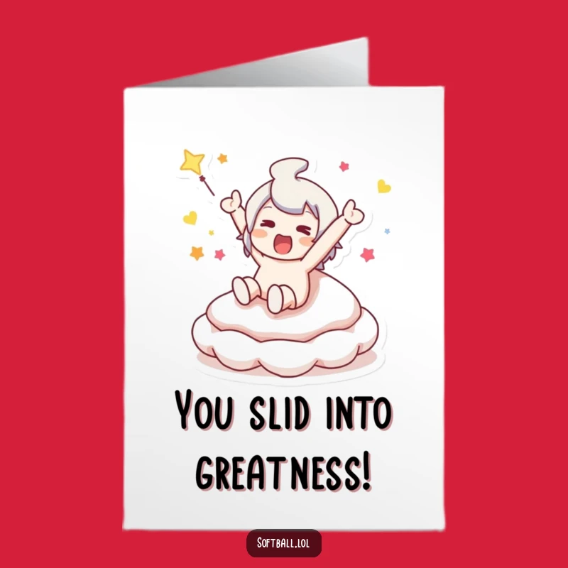 Free Printable Congrats Card: Bouncy Base Slide Champ - Hilarious Downloadable Gift
