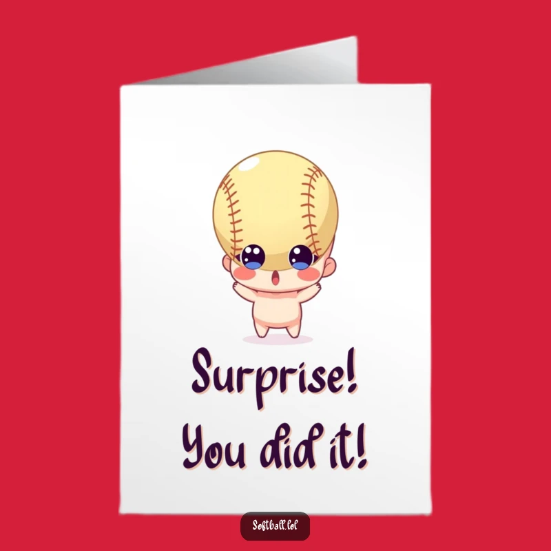 Free Printable Incoming Congrats Card: Surprised Character Downloadable Gift