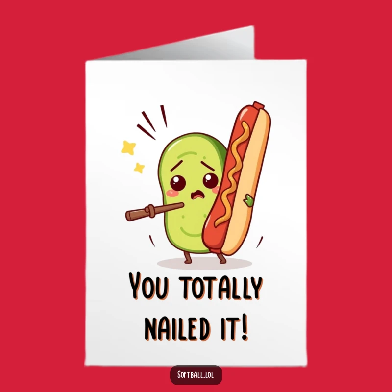 Free Printable Congrats Card: Pickle vs Hot Dog, Downloadable Celebration Gift