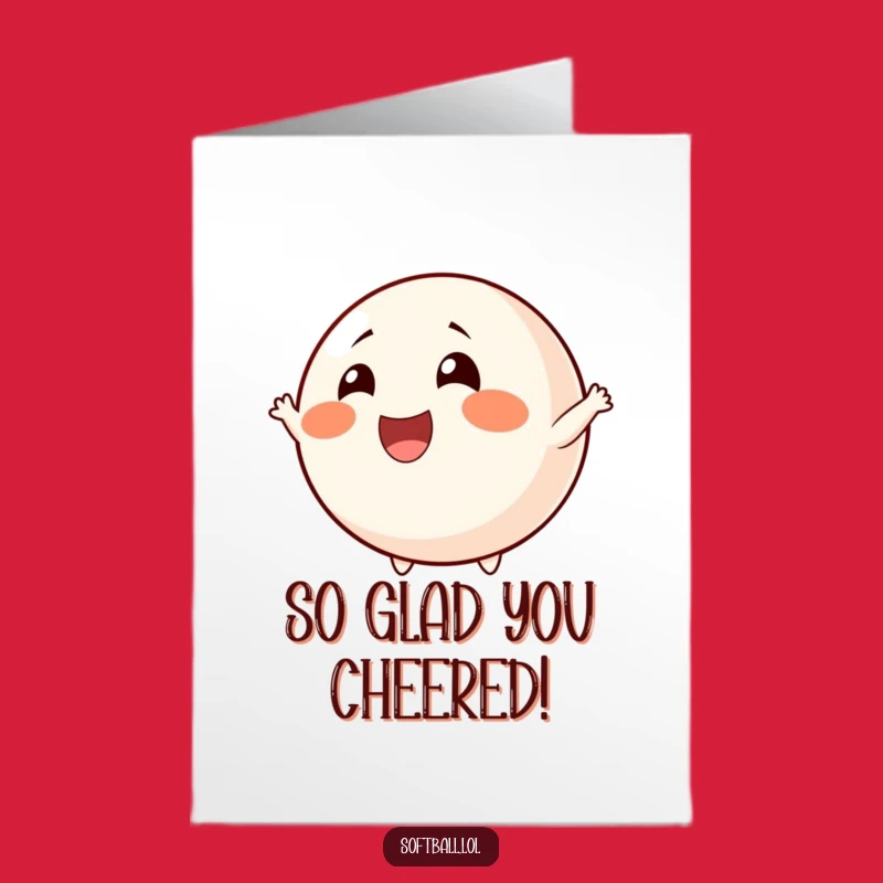 Free Printable Thank You Card: Cheerful Softball Gratitude Funny Downloadable