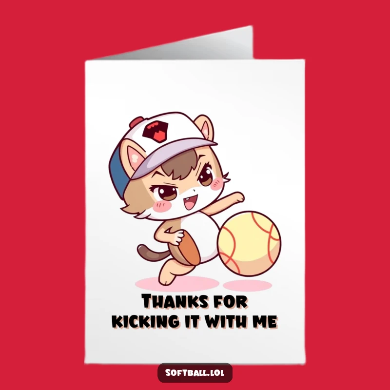 Free Printable Thank You Card: Mischievous Dribbler Character