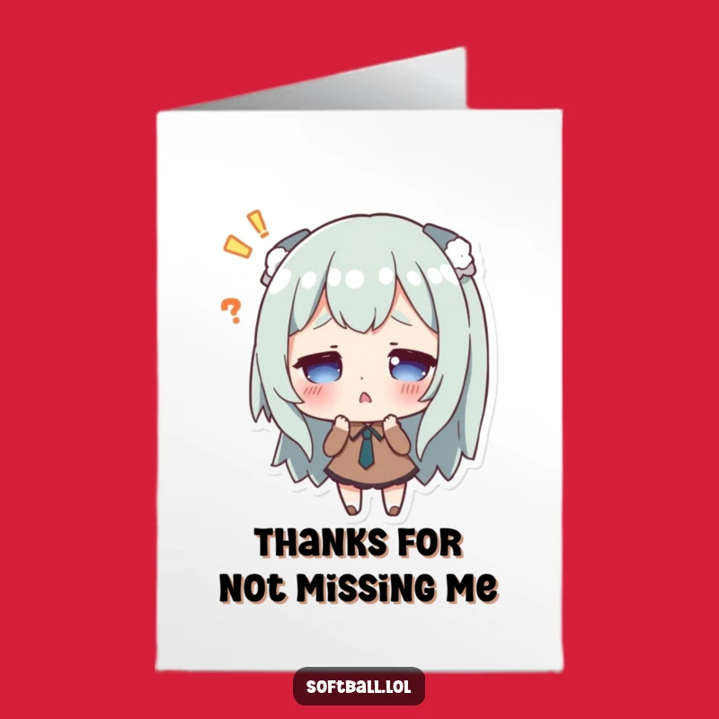 Printable Thank You Card: Funny Missed Hit Surprise