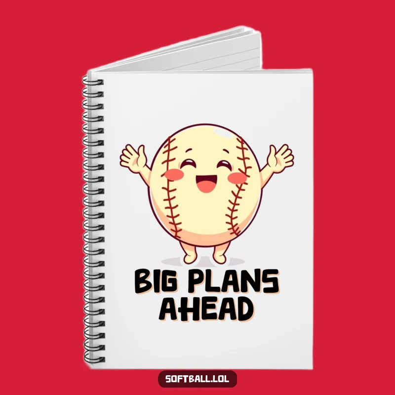 Energetic Softball Notebook: Funny Cheering Arms, Perfect for Notes Gift